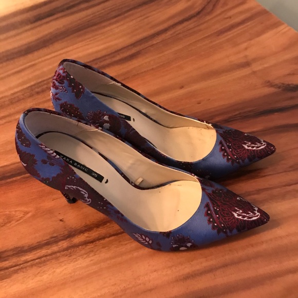 Zara Jacquard Heel Shoes - Picture 3 of 5